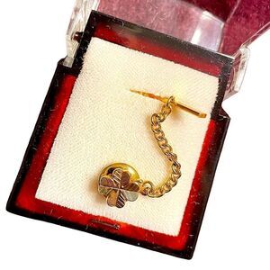 Vintage Four leaf clover tie pin